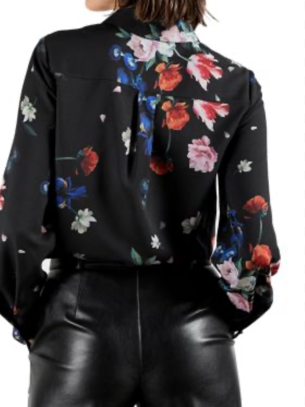 Ted baker London ebonny sandalwood floral print long sleeve blouse US SZ 8/M - Picture 3 of 11